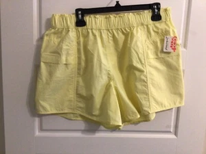 Free People FP movement in the wild shorts yellow size Large NWT Color: Glow - Picture 1 of 4
