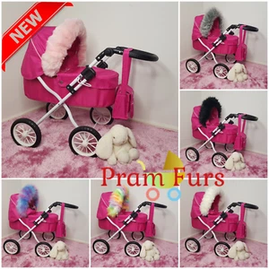 PUPPEN Kinderwagen Luxus Kunstfell KAPUZENVERKLEIDUNG Baby Mädchen Kinderwagen Kinderwagen Spielzeug Spielpuppe - Bild 1 von 254