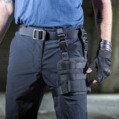 Tactical MOLLE Platform Drop Leg Thigh Gun Holster Magazine Pouch Quick Release - Image 1 of 4