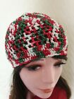 Handmade Crochet Beanie Hat Women Size L Cristmas Acrylic