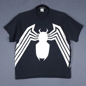 Vintage Venom Shirt Size Large Faded Black Distressed Dual Graphic Marvel 2000 - Bild 1 von 13