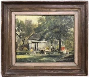PHILADELPHIA IMPRESSIONIST LANDSCAPE PAINTING Art Class in Fairmount Park PAFA - Picture 1 of 5