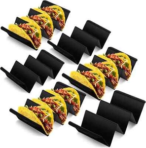 Mexico Taco Holder Stands Set of 6 Plastics Large Taco Tray Plates Holds Taco St - Picture 1 of 6