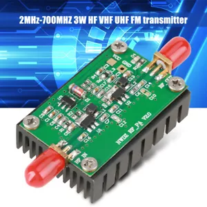 2MHz-700MHZ 3W HF VHF UHF FM Leistungsverstärker Amplifier Verstärker Modul - Zdjęcie 1 z 12