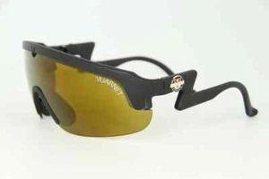Vuarnet Matte Black Sport Cycling Biking Ski Goggles Sunglasses Brown Lens - Picture 1 of 6