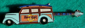 LA JOLLA SKY BLUE WOODY BEACH STATION WAGON CAR SURFBOARD GUITAR Hard Rock Cafe - Picture 1 of 1