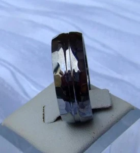 WOLFRAM TUNGSTEN CARBIDE  RING 8 MM BREIT - LASER CUT- TITAN HART - 149 - Picture 1 of 2