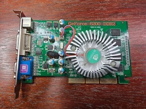 NVIDIA GeForce 6200 FX6200 256MB DDR2 VGA Video Card GPU UNTESTED - Picture 1 of 5