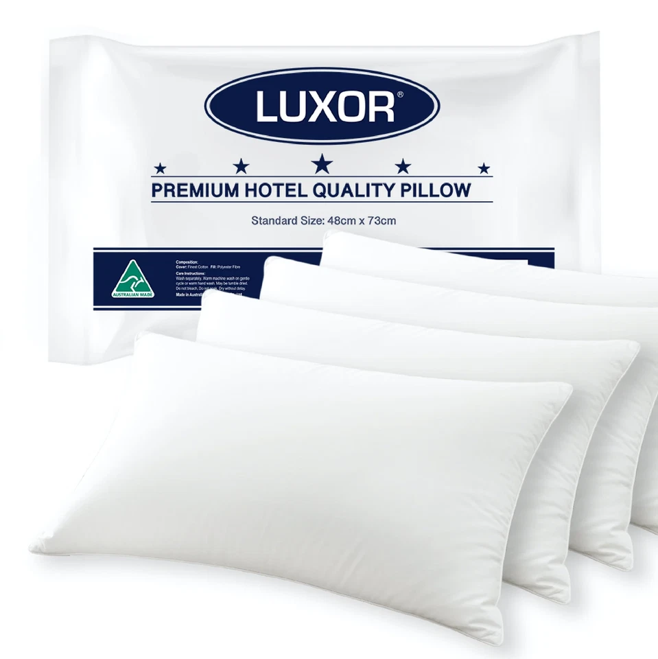 Australian Made Luxor Four Pack Hotel Quality Pillow Standard Size - image 1 of 1