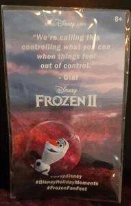 Olaf Pin Frozen II Promo Button Pin Ages 8+ Sealed Brand New - Picture 1 of 2