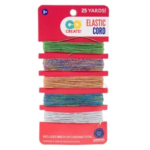 Go Create Elastic Craft Cords Jewelry 25 Ft Multi Color Sparkly Colorful - Picture 1 of 4