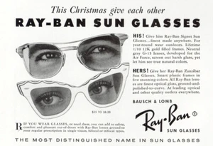 1956 Ray-Ban Sun Glasses: This Christmas Give Each Other Vintage Print Ad - Picture 1 of 1