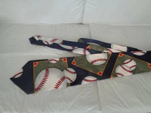 Men's Fratello Hand Made - Neck Tie - Baseball - Picture 1 of 2