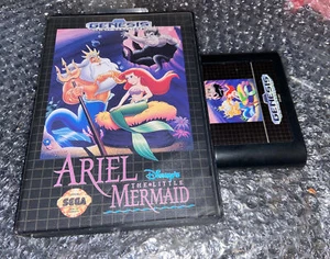 DISNEY Ariel the Little Mermaid Sega Genesis W Case Used No Manual Tested - Picture 1 of 6