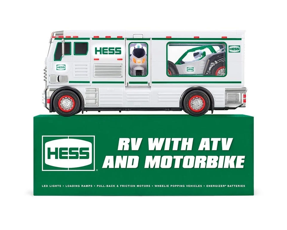 2018 Hess Toy Truck RV with ATV and Motorbike