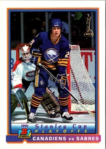 Tarjeta de hockey de acción Bowman Montreal/Buffalo 1991 playoffs - Imagen 1 de 2