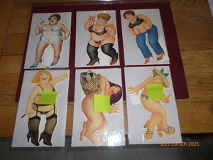 BERYL COOK x 6 N/S BLANK CARDS CORSELETTE, CAVALIER GIRL, ANYONE FOR WHIPPING - Picture 1 of 6