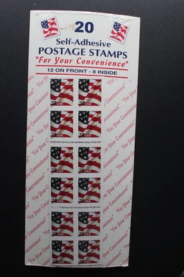 2004 US Flag Booklet of 20 Self-Adhesive 37 Cent Stamps FACTORY SEALED FREE SHIP - Image 1 of 2