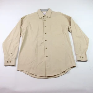 Brooks Brothers Shirt Mens Size Medium Button Up Yellow All Cotton USA - Picture 1 of 10