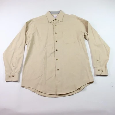 Brooks Brothers Shirt Mens Size Medium Button Up Yellow All Cotton USA - Image 1 of 4