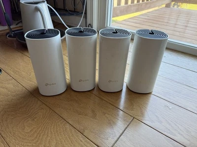 TP-LINK Deco W2400 Ac1200 Whole Home Mesh WiFi System 4 PackAC Adapters Bundle - Image 1 of 4