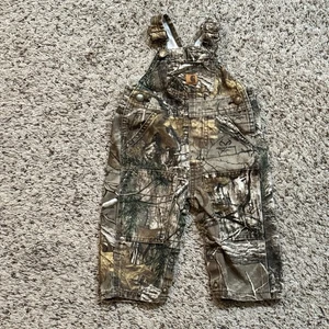 Salopette bavaglino Carhartt bambino ragazzo 9 mesi marrone mimetico RealTree doppio ginocchio - Foto 1 di 15