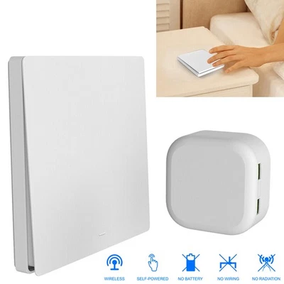 220V Funk Empfänger Set 433mhz Funkschalter System Wandschalter Lichtschalter - Bild 1 von 4