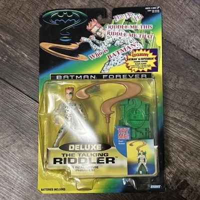 VINTAGE Kenner 1995 Batman Forever Deluxe Talking Riddler Fig. NIB TESTED WORKS - Image 1 of 4