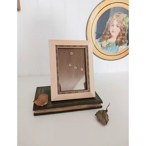 Intarsien Holz Bilderrahmen klein 3,5 x 5 Fotorahmen blond Holz - Bild 1 von 6