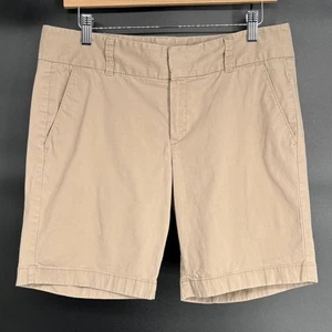 Bermuda chino J.Crew donna 9" Frankie 8 marrone elasticizzato preppy old money - Foto 1 di 11