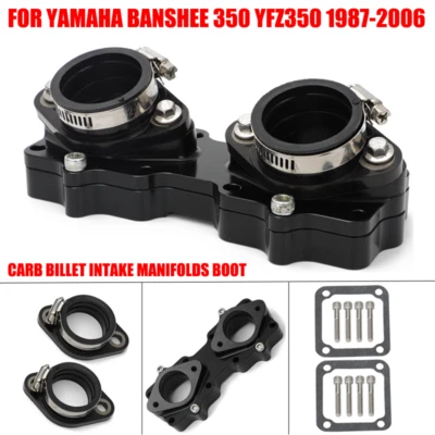 For Yamaha Banshee ATV 36mm 35mm 34mm 33mm Carb Billet Intake Manifolds Boot Kit - Image 1 of 4