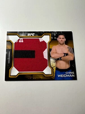 2016 Topps UFC Knockout Chris Weidman Jumbo Gear Relic Patch Gold /88 SP #KR-CW - Image 1 of 2