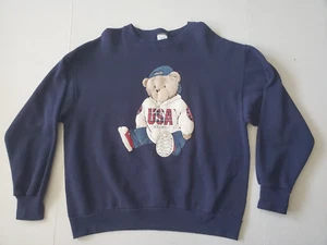 Vintage Bear USA Sport Sweatshirt Delta Made in USA size XL - Picture 1 of 11