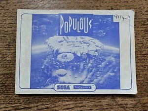MANUAL ONLY NO GAME - SEGA MASTER SYSTEM SMS - POPULOUS #BLINS - Picture 1 of 2