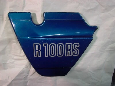 BMW 1983-84 R100RS AZUL IZQUIERDA BATERÍA CUBIERTA LATERAL R90/6 R80/7 R100/7 calcomanía plateada Foto 1 de 4