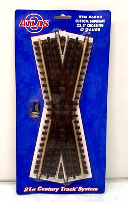 Atlas #6082 O Gauge 3-Rail Custom Supreme 22.5 Degree Crossing  NEW - Image 1 of 2
