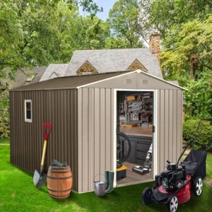 8x10 FT Outdoor Storage Shed Large House Tool Sheds House Heavy Duty with Window - Picture 1 of 9