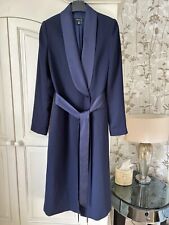 Immaculate Karen Millen UK10 US6 Soft Tailored Tuxedo Blazer Dress Navy Blue