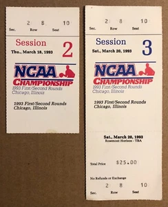 1993 Jason Kidd Cal Bears NCAA Tickets Duke Upset + Kidd NCAA Debut Game Program - Picture 1 of 7