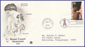 USA5 #3081 ADDR PCS ARTCRAFT FDC Breast Cancer Awareness - Bild 1 von 1