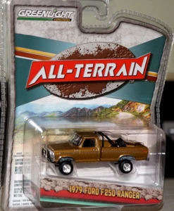 Greenlight 1/64 1979 Ford F-250 Custom Gold Lifted 4x4 Diecast Model Toy Truck - Picture 1 of 1