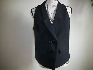 ROBERT LOUIS WOMEN'S BLACK DRESSY VEST W/ BUTTONS SIZE (S) NWT - Picture 1 of 5