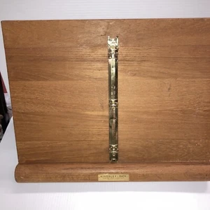 Solid Teak Table Top Lectern W Binder Holder. - Picture 1 of 5