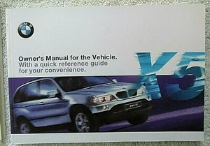 BMW 2001 X5 OWNERS MANUAL ZIPPERED CASE RADIO GUIDE DEALER DIRECTORY VERY CLEAN - Picture 1 of 5