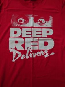 Deep Red Vintage T-shirt Size LARGE Good Condition Rare Gore Splatter Horror 