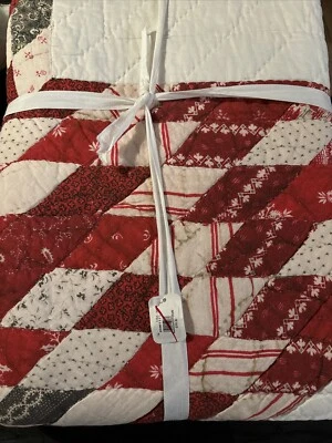 Edredón Pottery Barn Noelle Star aplique artesanal COMPLETO/REINA nuevo Foto 1 de 4