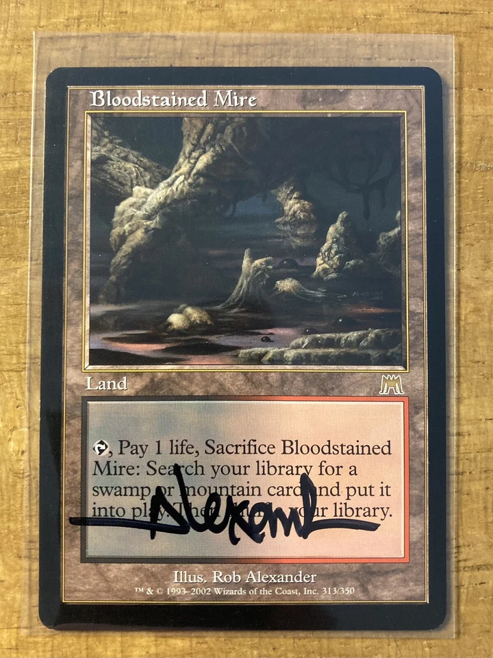 MTG✨Artist Signed BLOODSTAINED MIRE✨Onslaught MINT Rare SAC/FETCH LAND Unplayed - Image 1 of 4