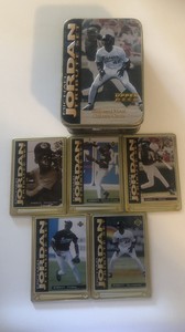 1995 Michael Jordan Tribute Embossed Metal Cards Tin Sealed Upper Deck ~S1