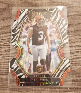 2022 Panini Select Premier Level Zebra #126 Cade York RC SSP! BROWNS - Picture 1 of 2