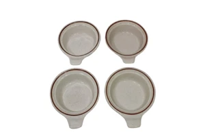 Vintage Menge vier Syrakus China 720 weiß rot Umriss Kasserolle Suppenschüsseln 6" - Bild 1 von 4